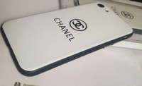 Чехол на iphone 6plus 6s+ 7 8 7+ 8pus X XR 11 с надписью CHANEL белый, черный iPoster.ua