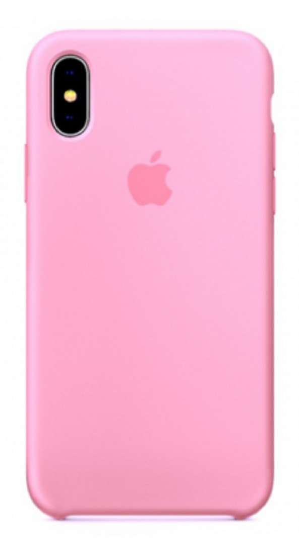 Iphone Х Apple silicone case розовый iPoster.ua