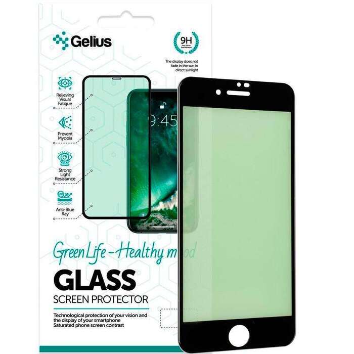 Защитное стекло Gelius Green Life for iPhone 6 / 6s / 7 / 8 / SE(2) Black iPoster.ua